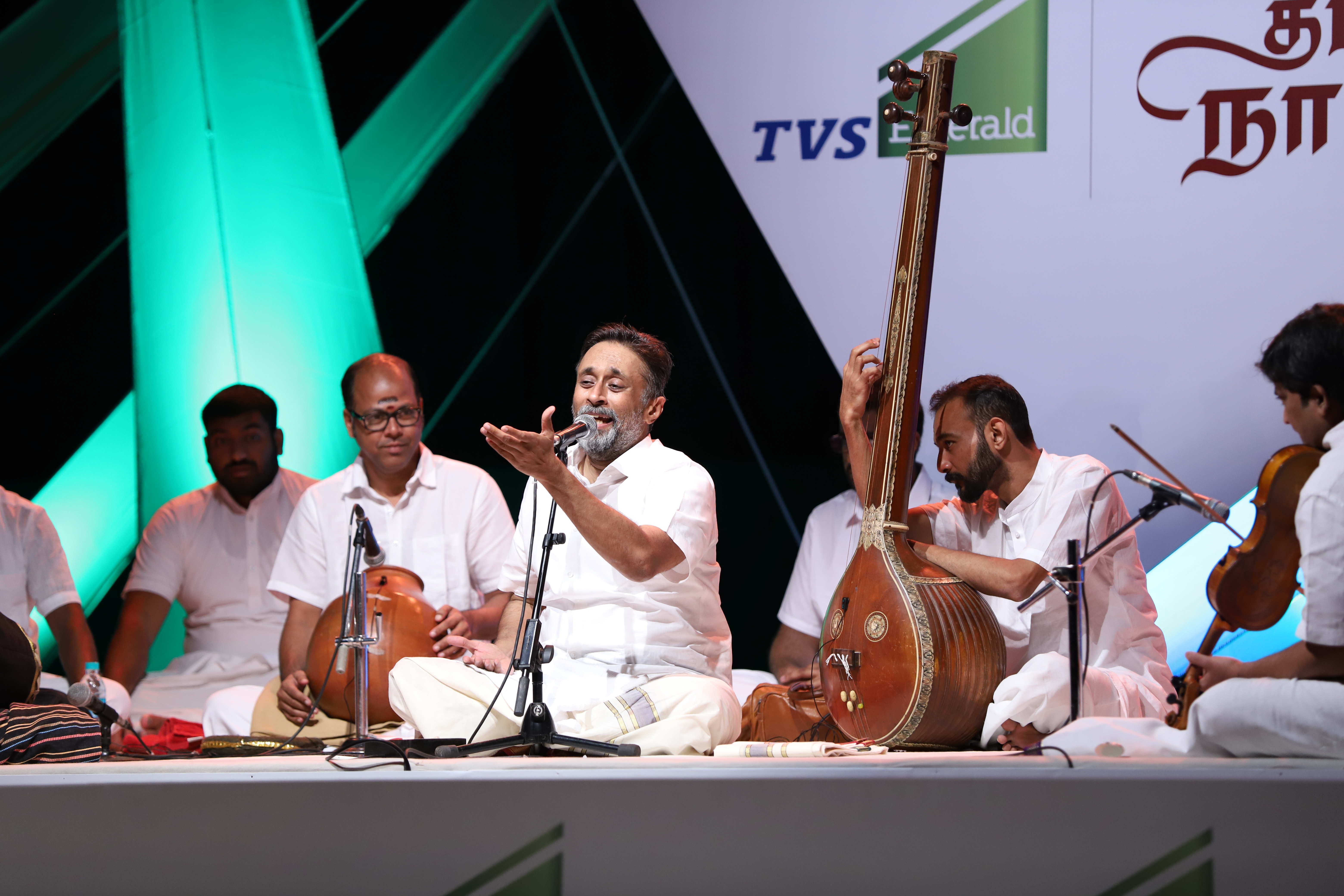 Carnatic music concert with accompanying artists