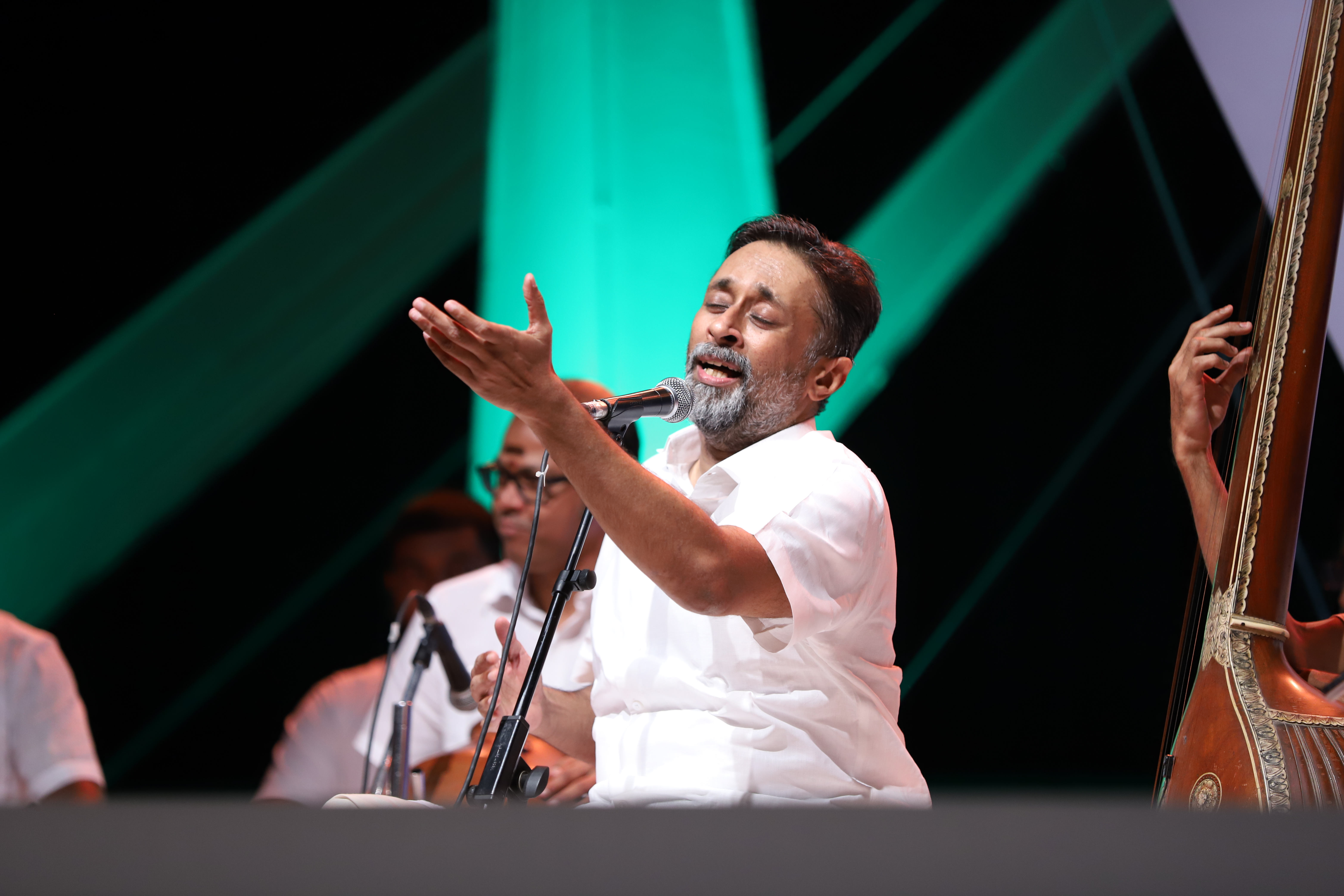 Concert musicians on stage
