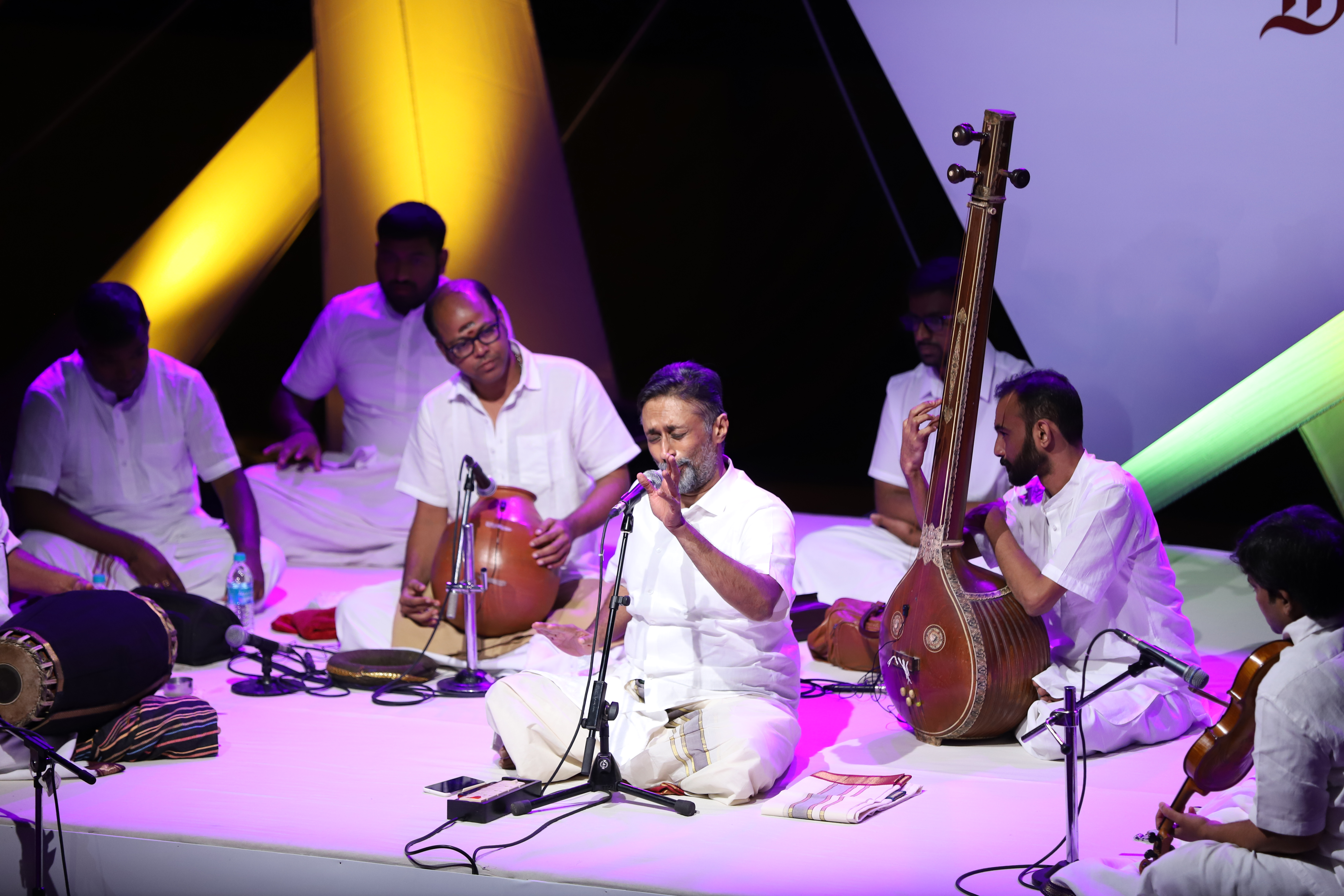 Musicians performing together